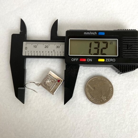 Firefly Mosaic Jewelry Silver Plated Rhinestone Dangle Drop Earrings 925 Hooks - Picture 15 of 16